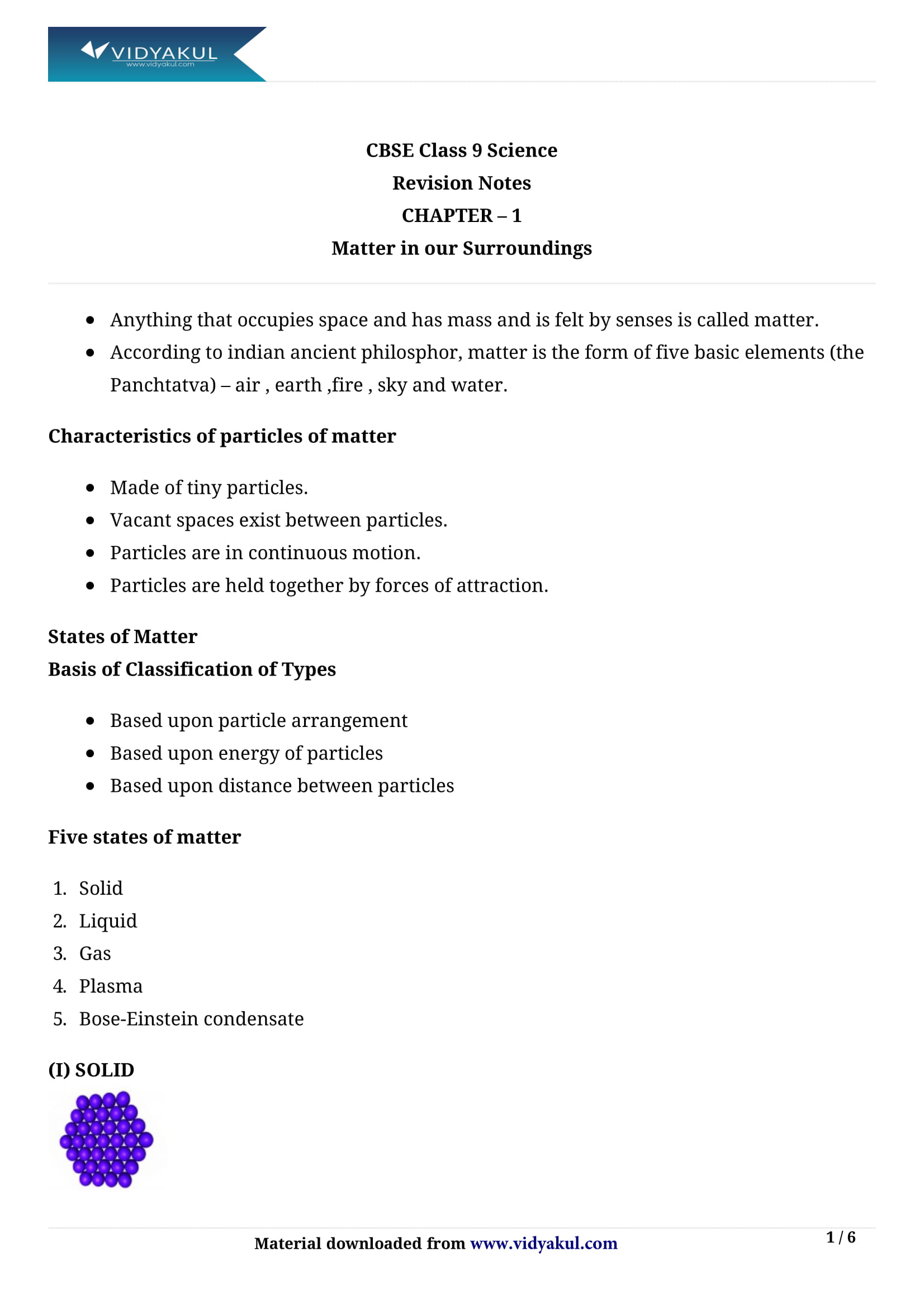Class 9 Science Notes Pdf